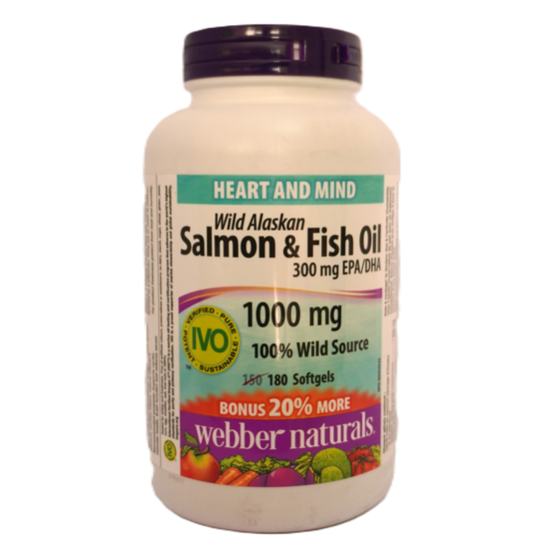 WEBBER WILD ALASKAN SALMON &FISH OIL 1000MG