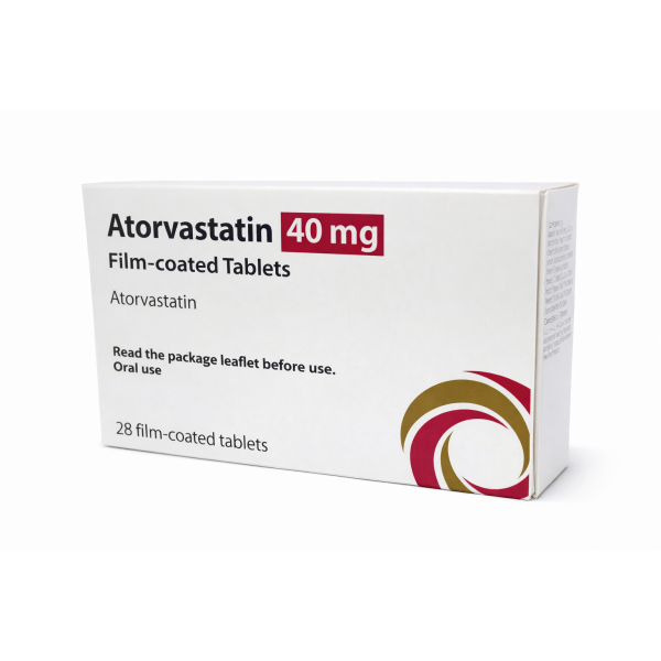 Atorvastatin 40 mg Film‑Coated Tablets (28’s) 
