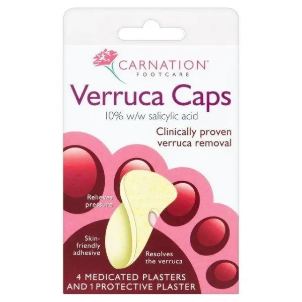 Carnation Verruca & Wart Remover Caps 4s | Effective Wart & Verruca Treatment