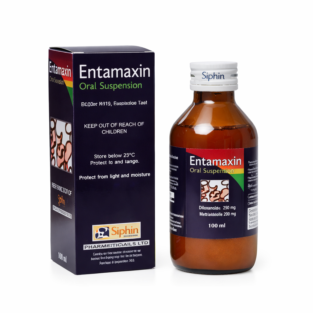 Entamaxin Oral Suspension 100ml – Metronidazole & Diloxanide Furoate Entamaxin Oral Suspension 100ml – Metronidazole & Diloxanide Furoate | Moran Pharmacy Kenya - Image 1