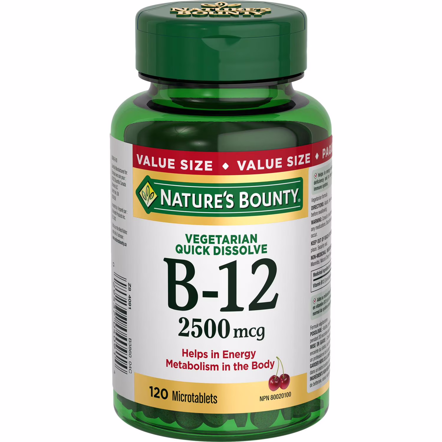 NATURE`S BOUNTY B12-500MG QUICK DISSLOVE VE NATURE`S BOUNTY B12-500MG QUICK DISSLOVE VE - Image 1