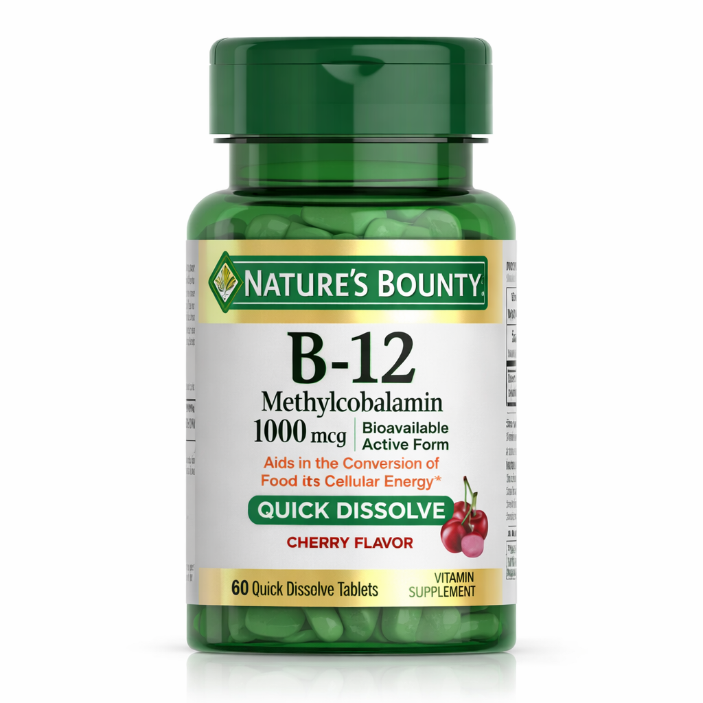 Nature’s Bounty B12 1000 mcg Quick Dissolve Tablets – Energy, Metabolism & Nervous System Support Nature’s Bounty B12 1000 mcg Quick Dissolve Tablets – Energy, Metabolism & Nervous System Support | Available in Kenya - Image 1