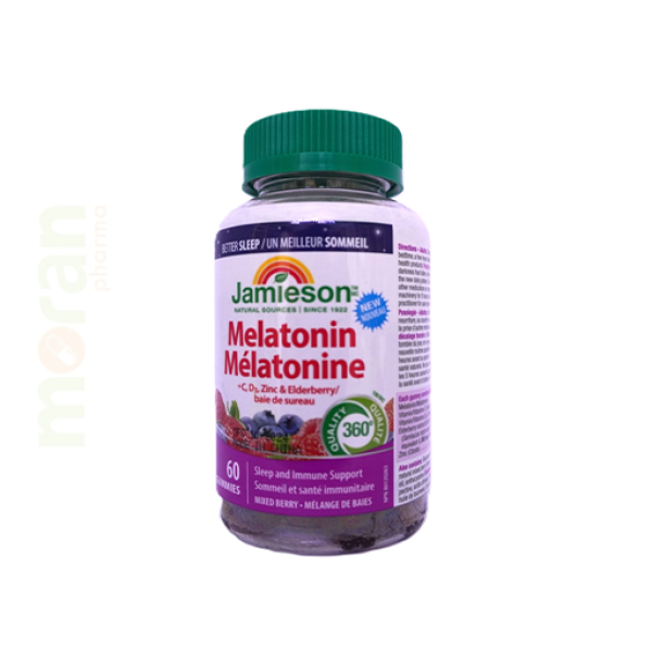 JAMIESON MELATONIN 5MG+IMMUNITY GUMMIES 60