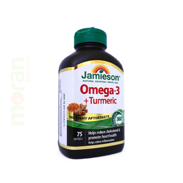 JAMIESON OMEGA 3+TUMERIC SOFTGELS 75`S