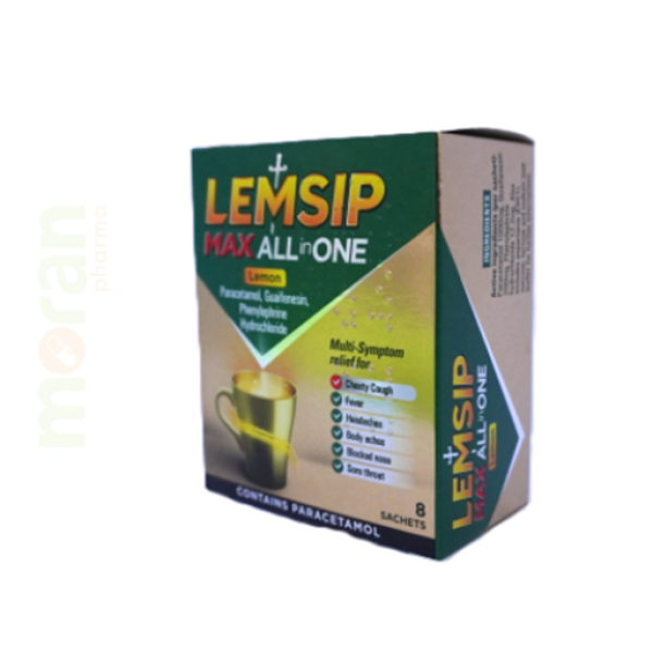 LEMSIP MAX ALL IN ONE LEMON SACHETS 8`S