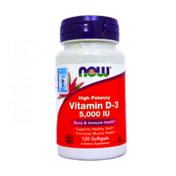 NOW VITAMIN D3 5000IU CAPS 120`S