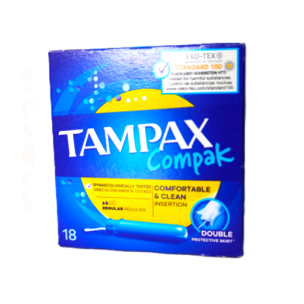 TAMPAX COMPAK REGULAR 18`S
