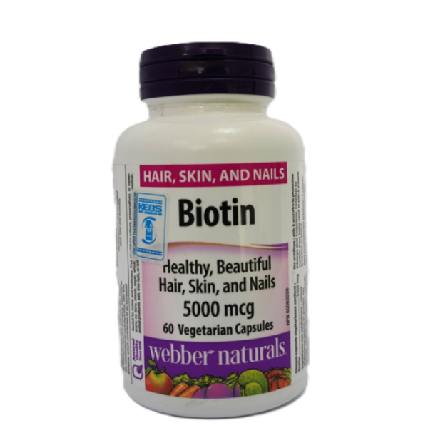 WEBBER  BIOTIN 5000MCG VEG CAP`S 60