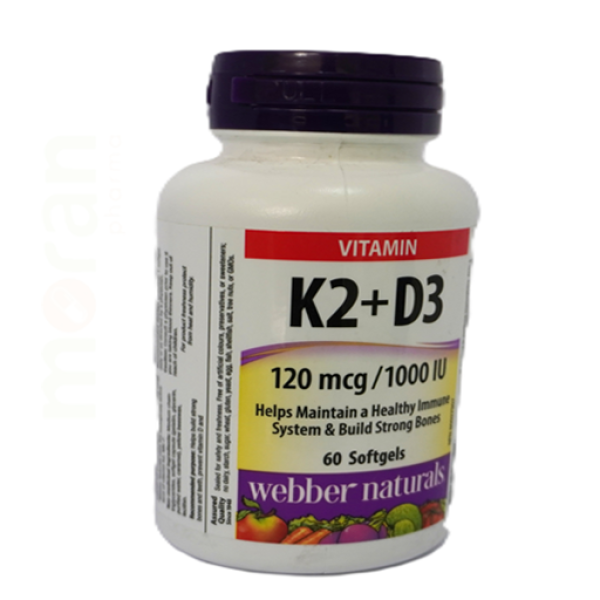 WEBBER K2+VITAMIN D3 120MCG -1000IU SOFTGEL